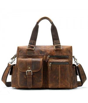 Leather Spend The Night Bag