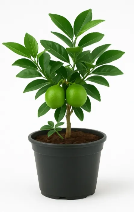 Brazilian Lemon - Citrus limetta - Bamboo Stick - 10 L - OH: 80 cm to 100 cm - Outdoor Plant