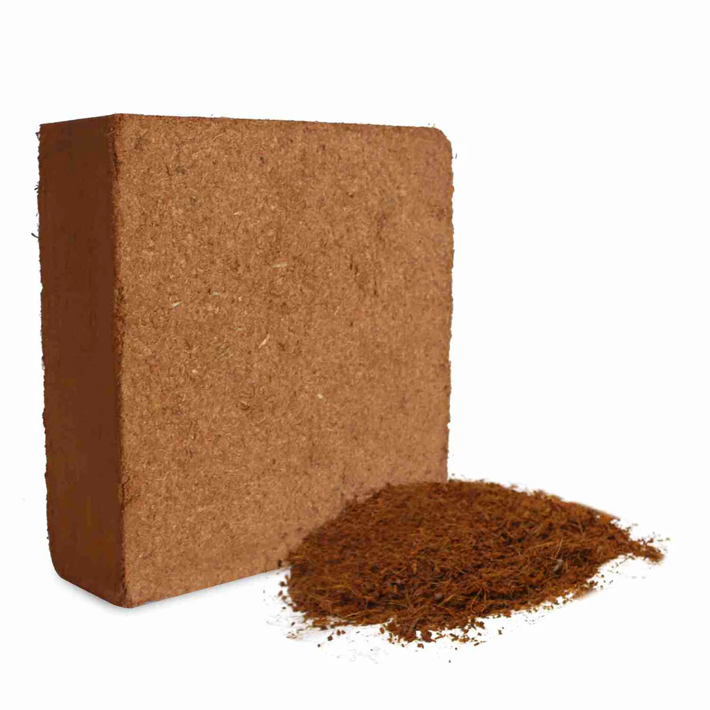 Coco Peat  - Compressed Block – 100% Organic Coconut Coir Growing Medium for Gardening, Potting Mix, Hydroponics & Soil Conditioning